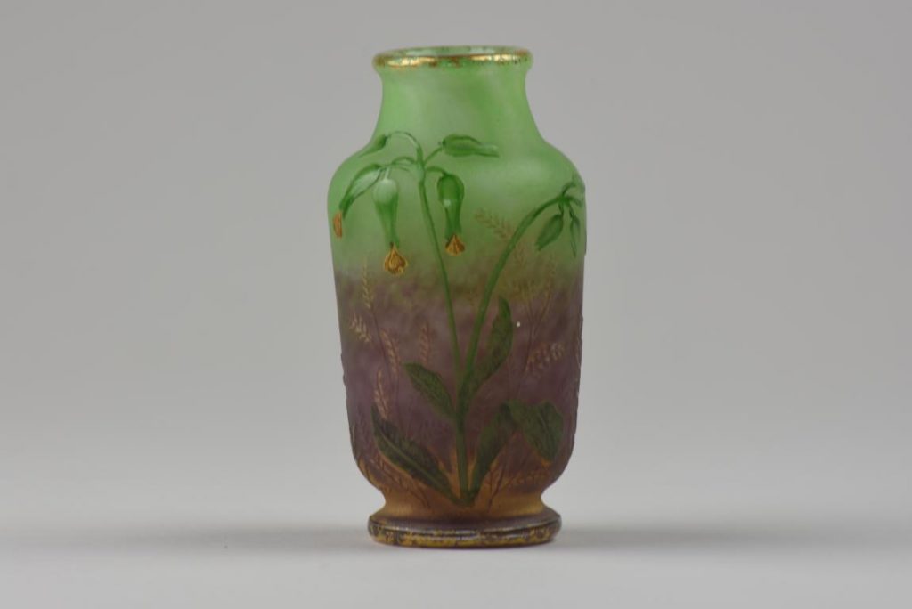 Daum vase decorated with Cowslip flowers and leaves