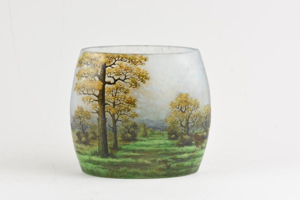 Daum Nancy French Vase with Summer Landscape