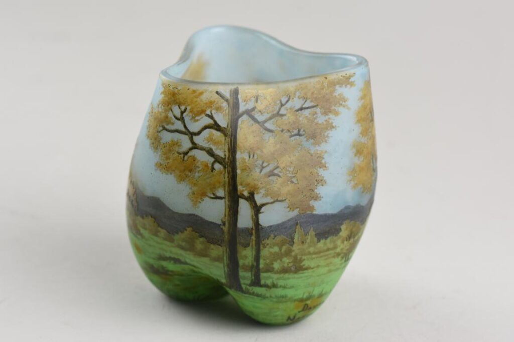 Daum Nancy Antique landscape vase