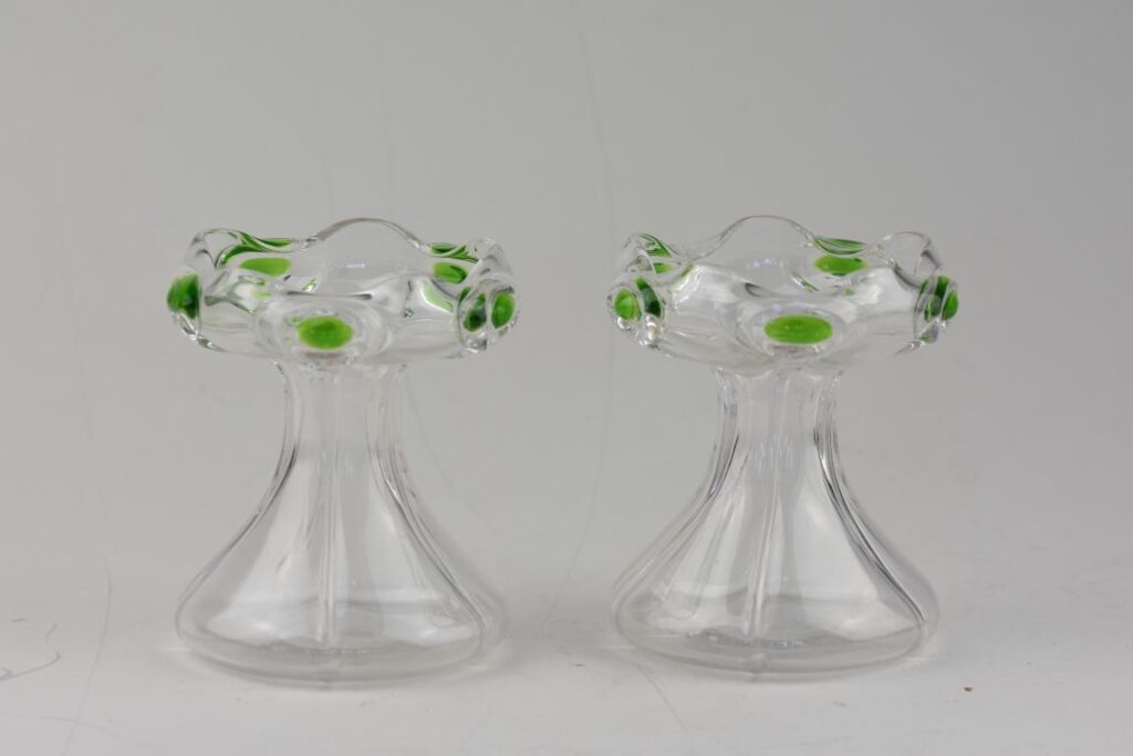 English Art Nouveau antique pair of vases