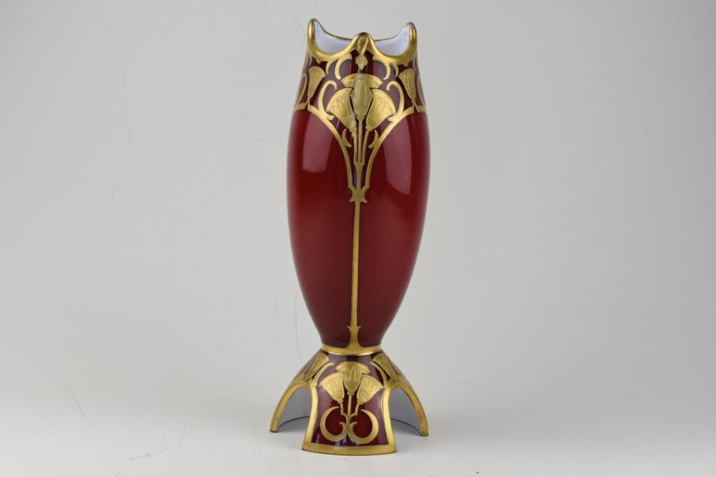 Legras Rouge de Chine Art Nouveau Antique French vase