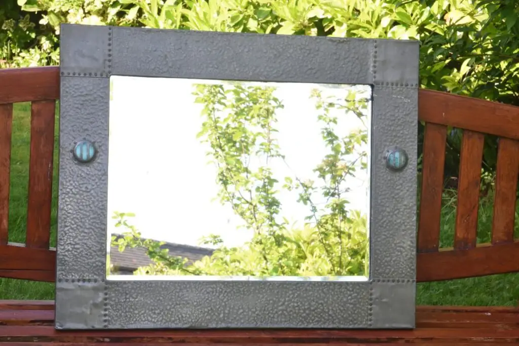 Antique Pewter mirror
