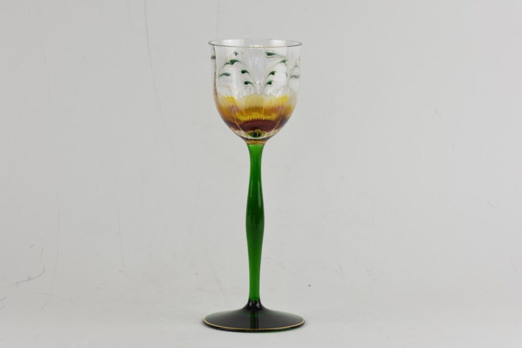 Jugendstil enamelled drinking glass