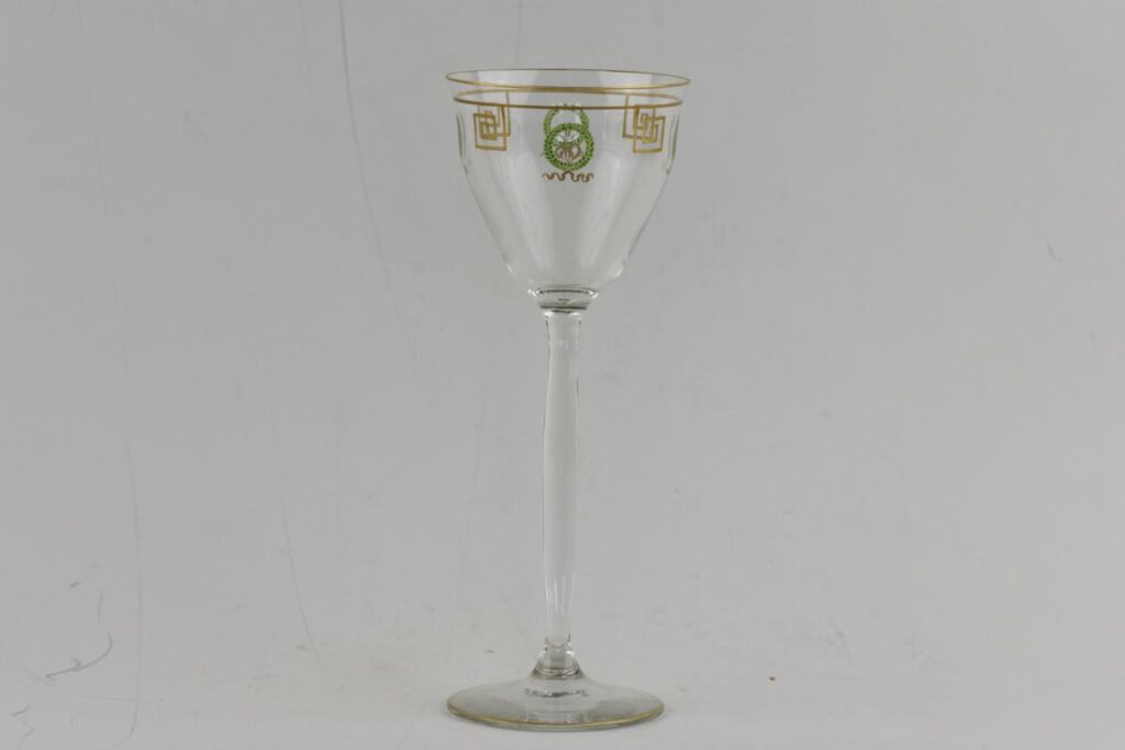 German secessionist enamelled wine glass