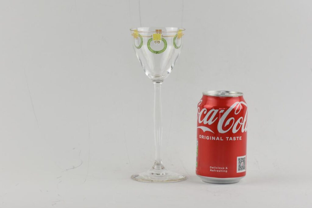 German secessionist enamelled wine glass