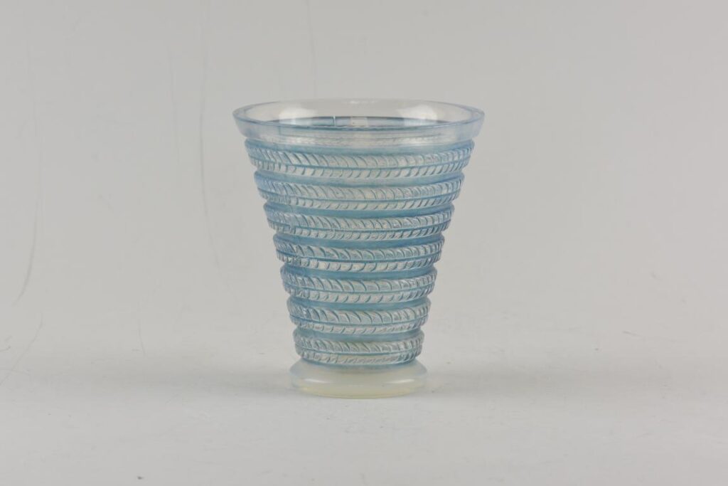 Antique French art deco glass vase by rene Lalique Cytise